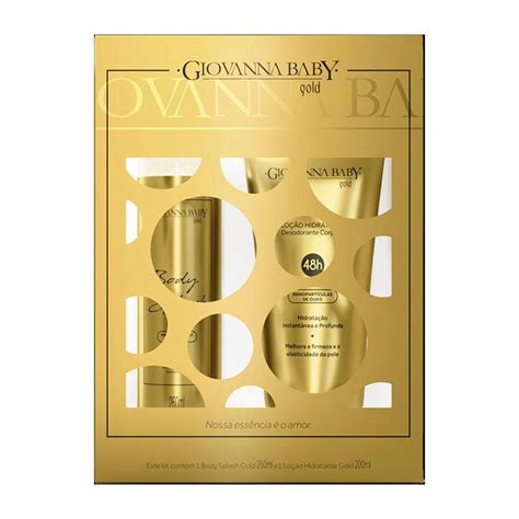 Kit Desodorante Giovanna Baby Body Splash Gold Ml Lo O Hidratante