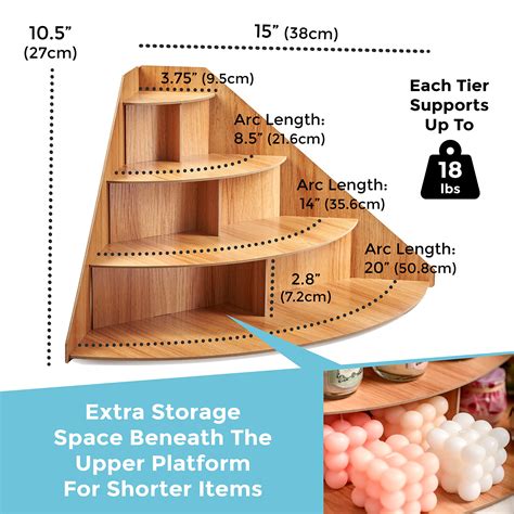 4 Tier Retail Wooden Display Riser Farmers Market