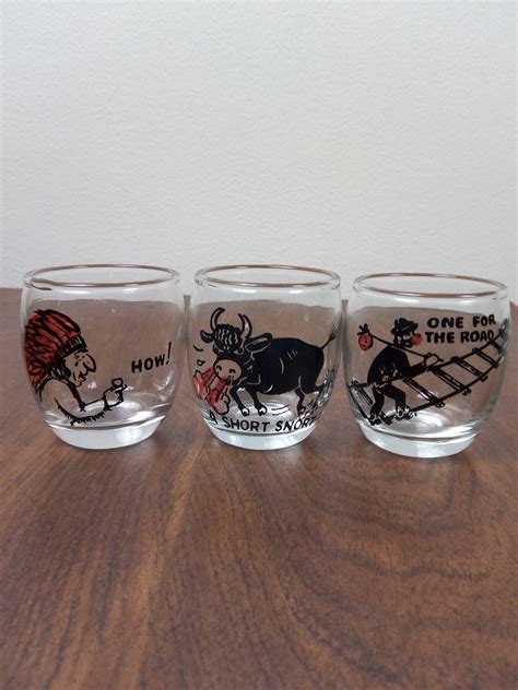 Vintage Novelty Shot Glasses Etsy