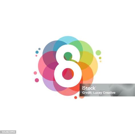 abstract  logo designs concept vector colorful number  logo designs stock illustration