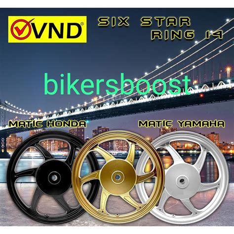 Jual Velg VND Racing Six Star 140x14 160x14 Mio Sporty J S Fino 115