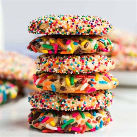 Rainbow Sprinkle Cookies Soft And Chewy Princess Pinky Girl