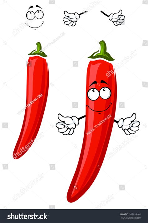 Hot Spicy Red Cayenne Chili Pepper Stock Vector Shutterstock