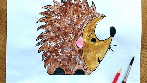 Как Нарисовать Ёжика Пошагово. #kidschanel #рисунок #ёжик - YouTube