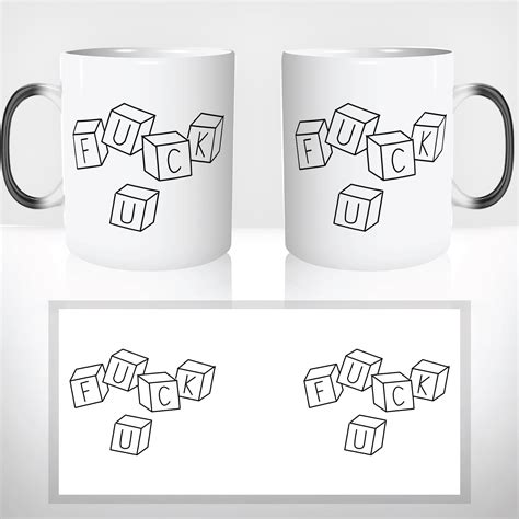 Mug Thermoréactif Fuck U Tasse Cadeau Humour Mug Magique fr
