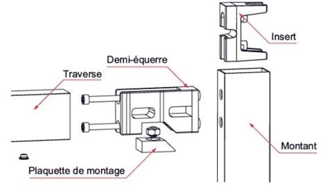 Equerre D Assemblage Complet Embouts Et Fixations