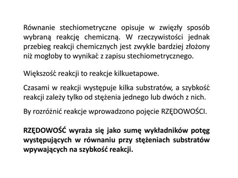 Kinetyka I R Wnowaga Reakcji Chemicznej Ppt Pobierz