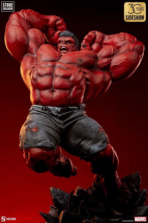 Thunderbolt Ross Is The Red Hulk And Sideshow Captures His Red Fury