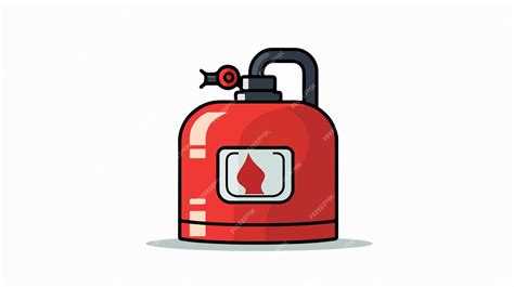 Premium Vector A Red Gas Can With A Red Fire Extinguisher On It