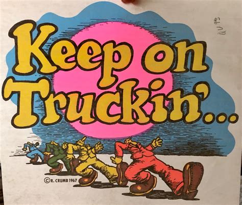 Original Vintage 1967 Rcrumb Keep On Truckin Iron On Transfer Dayglo