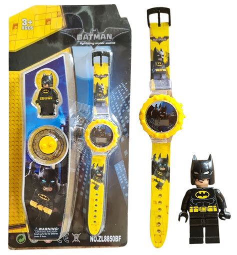 Zegarek El Silikonowy Klocki Batman Figurka Lego Dla Dzieci Dziecka
