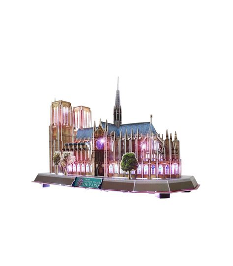 CubicFun 3D Puzzle Notre Dame De Paris L173h With LED Lights Model