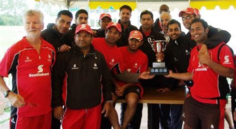 Canada's players celebrate after their series win against Kenya ...