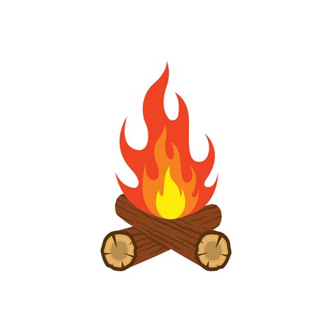 Lagerfeuer Logo Icon Design Vorlagenvektor 7633997 Vektor Kunst Bei