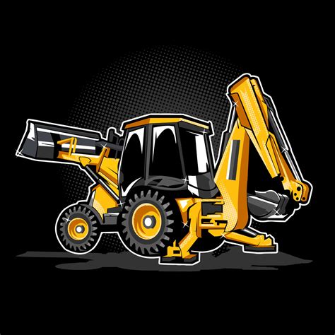 Backhoe Loader Machine Construction Equipment Vector 16887920 Vector