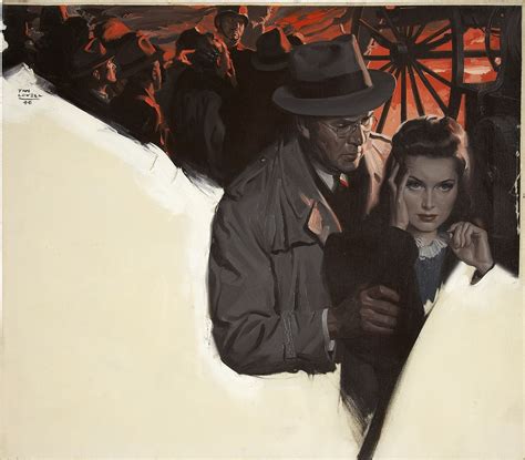 Tom Lovell American 1909 1997 Oil On Canvas 24 5 X 28 In Magazine Story Illustration 1940