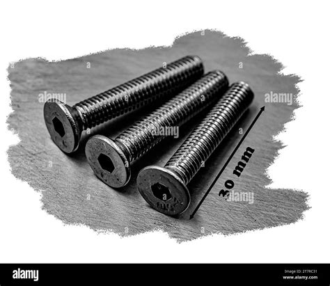 DIN 7991 Stainless Steel Bolt Close Up Detailed Stock Photo Alamy