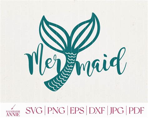 Mermaid Svg Bundle Commercial Use Mermaid Svg Cut Files Etsy