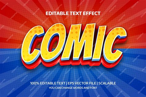 Premium Vector Cartoon Comic 3d Style Editable Text Effect