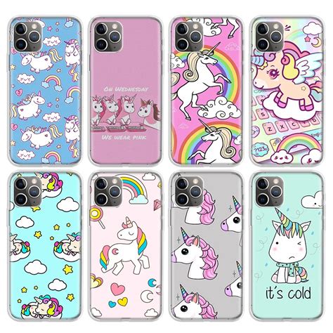 Funda De Tel Fono Con Dibujos De Unicornio Para Apple Carcasa Suave Con