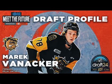 Countdown To The 2024 NHL Draft Marek Vanacker YouTube