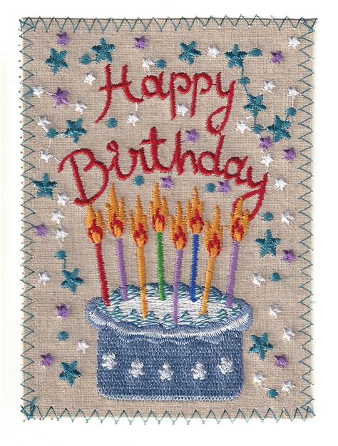 Embroidered Birthday Card Item BD254P Birthday Card Design