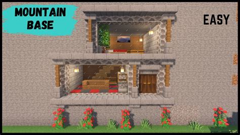 How To Build Mountain House In Minecraft Minecraft House Tutorial