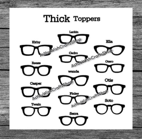 Thick, Pair Eyewear Compatible, Hybrid, Topper, SVG, Digital Download ...