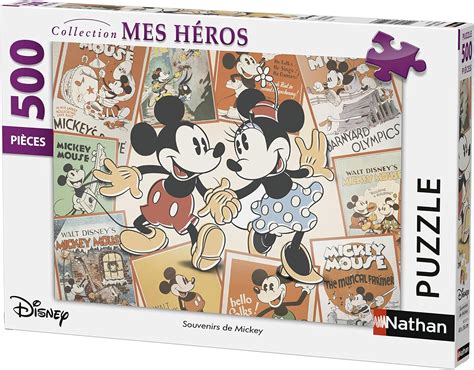 Nathan Puzzle Souvenirs De Mickey Pi Ces Amazon Fr Jeux