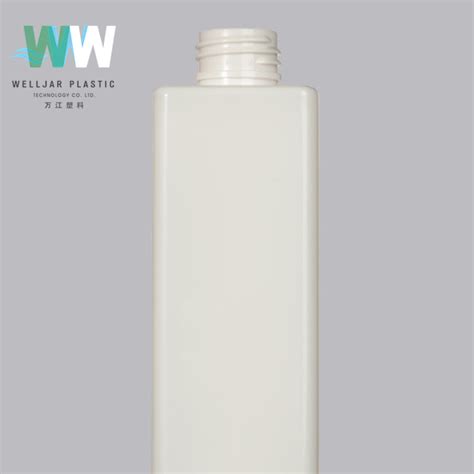 Ml White Empty Square Pet Pe Plastic Bottle For Shampoo China