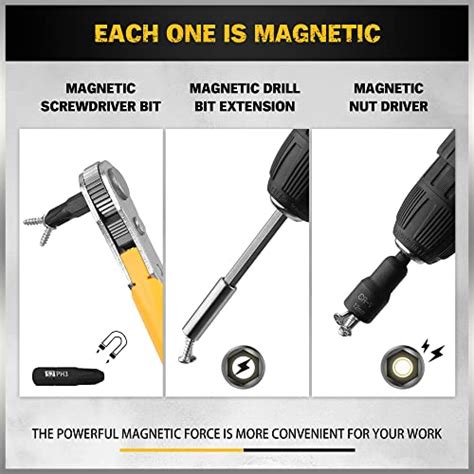 ELEAD 47 Piece Magnetic Nut Driver Screwdriver Bit Set Strong