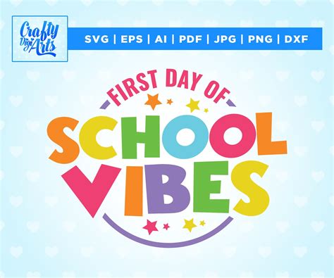 First Day Of School Vibes Svg Back To School Svg First Day Etsy