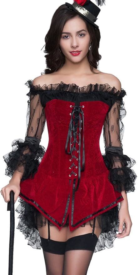 Szivyshi Rote Korsett Kleid Moulin Rouge Overbust Bustier Baskische