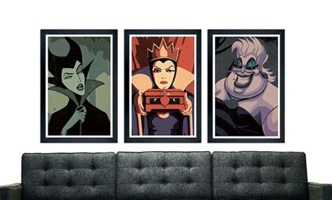 Disney Villains Minimalistic Poster Set of three The Queen