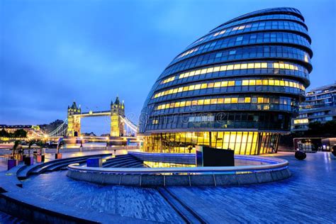 City Hall And Tower Bridge London England Uk Editorial Stock Photo