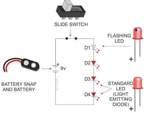 Simple Flashing Led Circuit Diagram