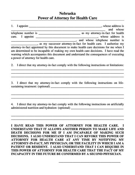 Printable Power Of Attorney Paperwork