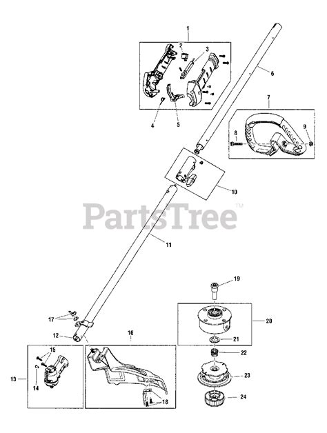 Snapper S27ss 41adz24c707 Snapper Straight Shaft String Trimmer Head Shaft And Controls Group