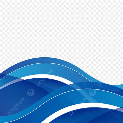 Blue Wavy Vector Hd Png Images Blue Wavy Shapes On Transparent