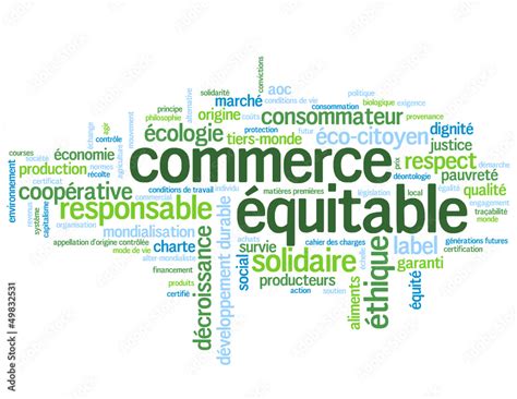 Nuage de Tags COMMERCE EQUITABLE label développement durable Stock