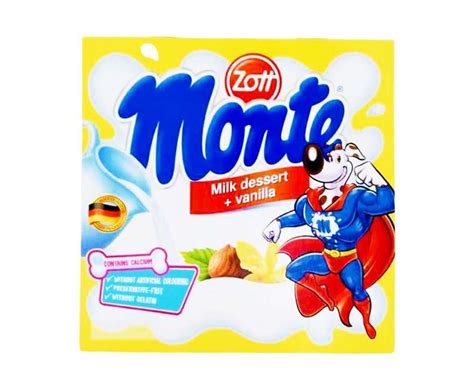 Zott Monte Milk Dessert Vanilla Packs X G