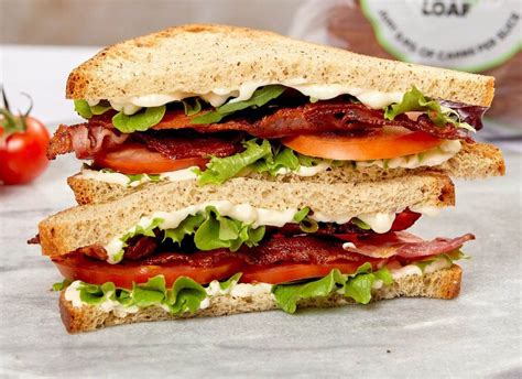 Traditional Blt Sandwich Bacon Lettuce Tomato From America