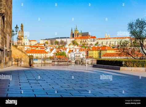 Scenic View Of Prague Castle Czech Prazsky Hrad View From