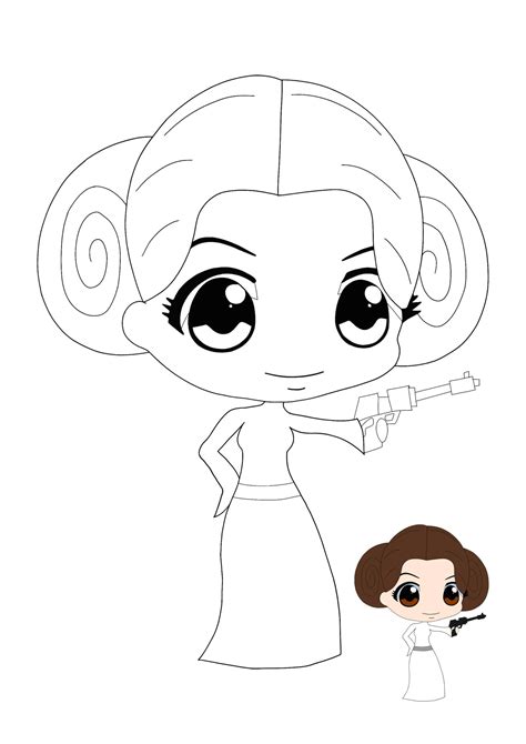 Princess Leia Coloring Pages Coloring Cool