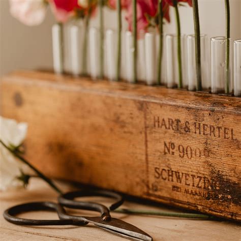 Vintage Wooden Cigar Press Vase