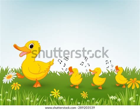 Happy Duck Cartoon Stock Vector (Royalty Free) 289203539