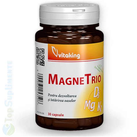 MagneTrio Vitaking cu magneziu vitamina K2 și vitamina D3 sănătate și