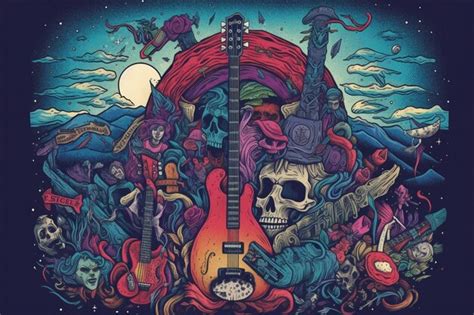 Un cartel para una banda llamada el álbum de bandas Foto Premium