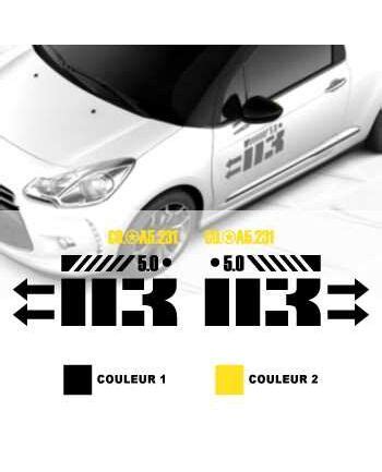 Kit Stickers Autocollants Citroen DS3 Logo D3 Portieres