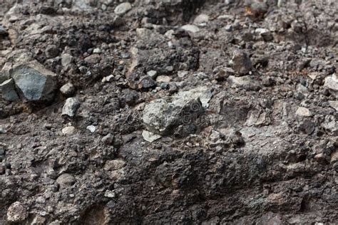 Volcanic Tuff Rock Sample Isolated On White Background Stock Photo